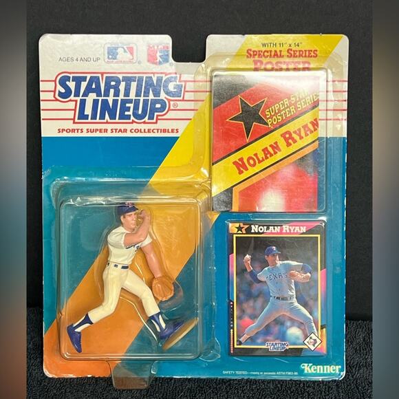 1992 Nolan Ryan Kenner Starting Lineup Texas Rangers MLB Baseball - Picture 1 of 2